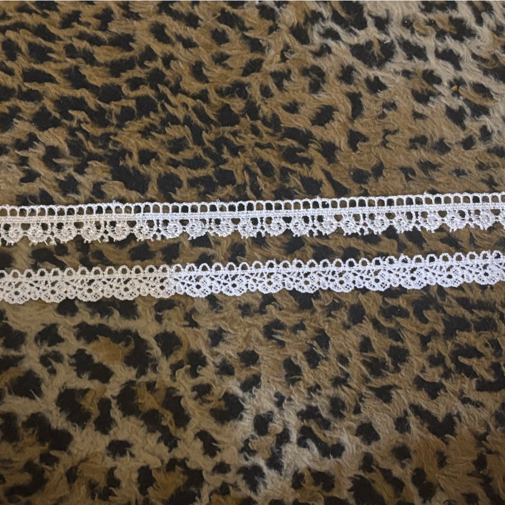 bundle of white lace chokers